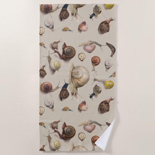 Slak Tuin Pet Gastropod Slak Botanische slakken Strandlaken (Voorkant)