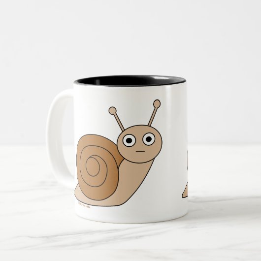 slak tweekleurige koffiemok (Voorkant links)