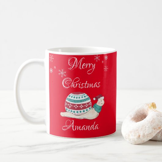 Slak van kerst koffiemok (Met donut)