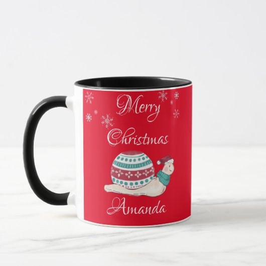 Slak van kerst mok (Links)