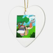 Slak Verkeersagent Grappig Keramisch Ornament (Links)