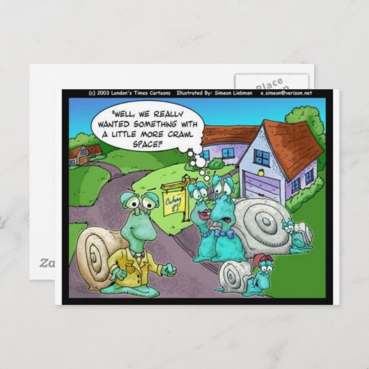 Slak - Verkoop van onroerend goed Funny Giften & C Briefkaart (Voorkant / Achterkant)