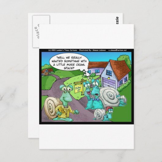 Slak - Verkoop van onroerend goed Funny Giften & C Briefkaart (Voorkant / Achterkant)
