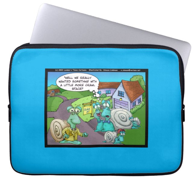 Slak - Verkoop van onroerend goed Funny Giften & C Laptop Sleeve (Voorkant)