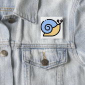 slak vierkante button 5,1 cm (In situ)