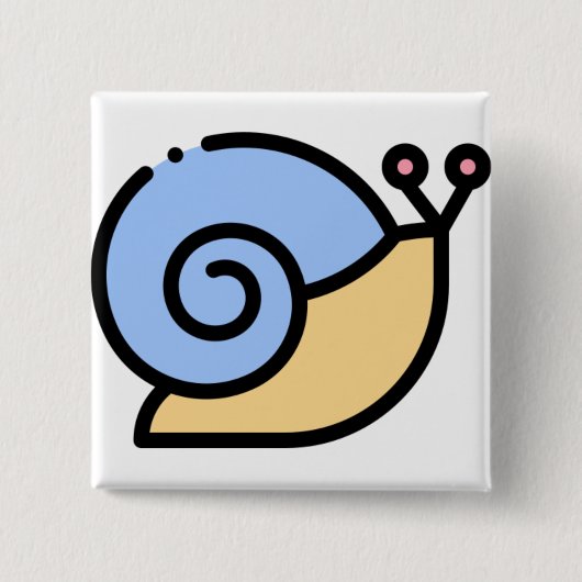slak vierkante button 5,1 cm (Voorkant)