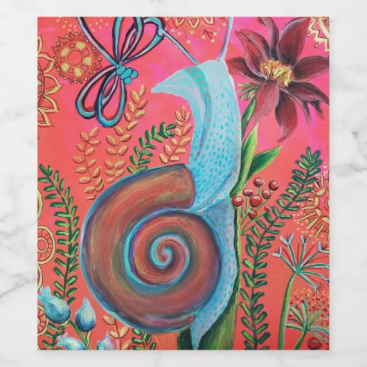 slak wijn etiket (Enkel label)