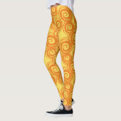 Slakgeel oranje krullen leggings (Links)