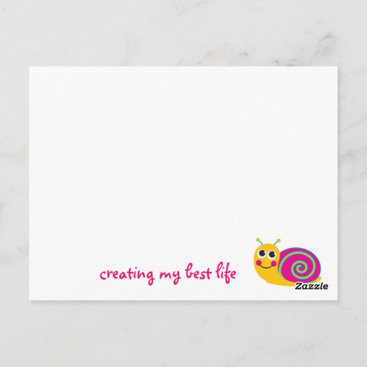 Slakkaart Briefkaart (Achterkant)