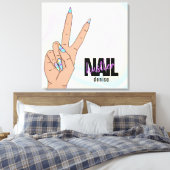 slakkalf salon hand nagelvijver canvas afdruk (Insitu (Slaapkamer))