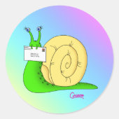 Slakkegelaar — envelopstickers ronde sticker (Voorkant)