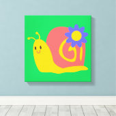 Slakkegelvormig voor kinderen met een hoge kleur canvas afdruk (Insitu (Houten vloer))