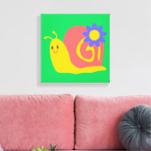 Slakkegelvormig voor kinderen met een hoge kleur canvas afdruk (Insitu (Woonkamer))