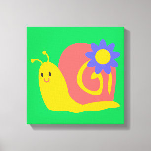 Slakkegelvormig voor kinderen met een hoge kleur canvas afdruk
