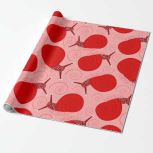 slakken abstracte spiraalvormige werveling rode ro cadeaupapier