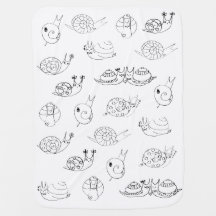 Slakken babydeken - baby- en kleuterdecor