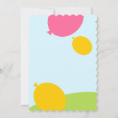 Slakken en ballonnen uitnodiging van Birthday Part (Achterkant)