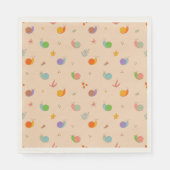 Slakken en bloemen Napkins Servet (Voorkant)
