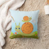 Slakken en paddenstoelen kussen (Deken)