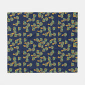 Slakken en paddenstoelen Retro Slak Paddenstoelpat Fleece Deken (Voorkant (Horizontaal))