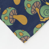 Slakken en paddenstoelen Retro Slak Paddenstoelpat Fleece Deken (Hoek)