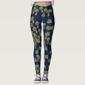 Slakken en paddenstoelen Retro Slak Paddenstoelpat Leggings (Voorkant)