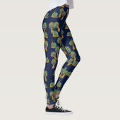 Slakken en paddenstoelen Retro Slak Paddenstoelpat Leggings (Rechts)