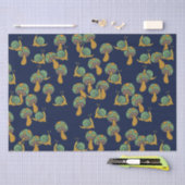 Slakken en paddenstoelen Retro Slak Paddenstoelpat Tissuepapier (Craft)