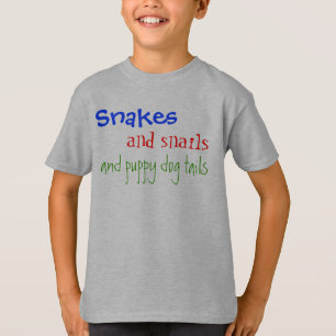 Slakken en slakken, en puppy dog-tails t-shirt