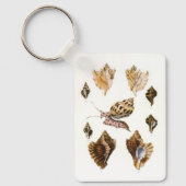  slakken en weekdieren, zeeorganismen sleutelhanger (Voorkant)