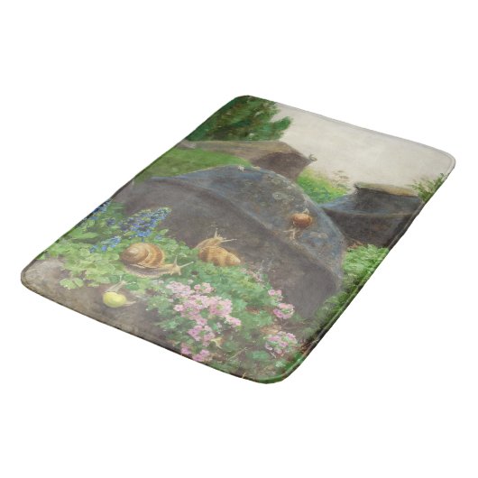 Slakken in een rotstuin (door H.A. Brendekilde) Badmat (Gekanteld)