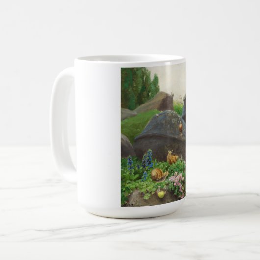 Slakken in een rotstuin (door H.A. Brendekilde) Koffiemok (Voorkant links)