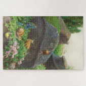 Slakken in een rotstuin (door H.A. Brendekilde) Legpuzzel (Horizontaal)