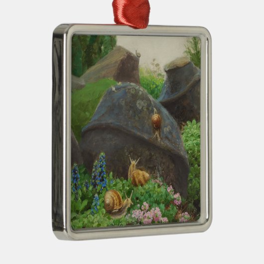 Slakken in een rotstuin (door H.A. Brendekilde) Metalen Ornament (Rechts)