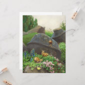 Slakken in een tuin kaart (Voorkant / Achterkant in situ)