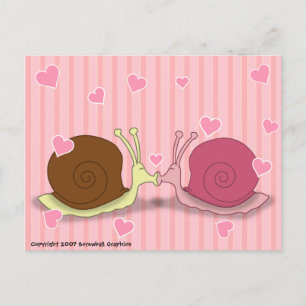 Slakken in het Briefkaart van de liefde