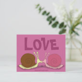 Slakken in het Briefkaart van de liefde (Staand voorkant)