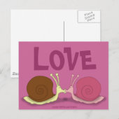 Slakken in het Briefkaart van de liefde (Voorkant / Achterkant)