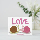 Slakken in het Briefkaart van de liefde (Staand voorkant)