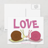 Slakken in het Briefkaart van de liefde (Voorkant / Achterkant)
