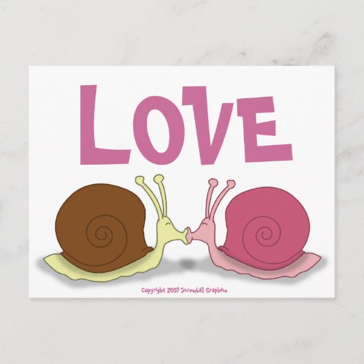 Slakken in het Briefkaart van de liefde (Voorkant)