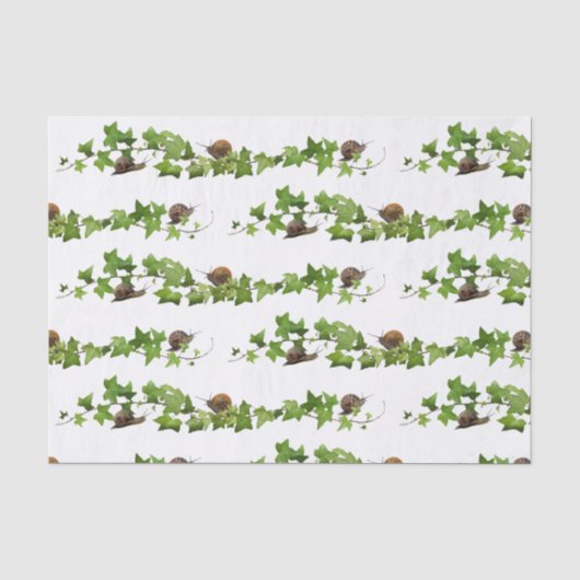 Slakken in Ivy Tissue Paper Tissuepapier (Voorkant)