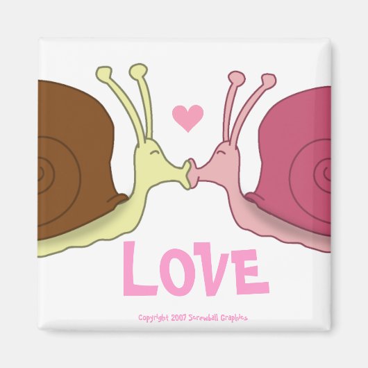 Slakken in liefde magneet (Voorkant)