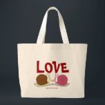 Slakken in Love Bag Grote Tote Bag<br><div class="desc">Slakken in Love Bag</div>