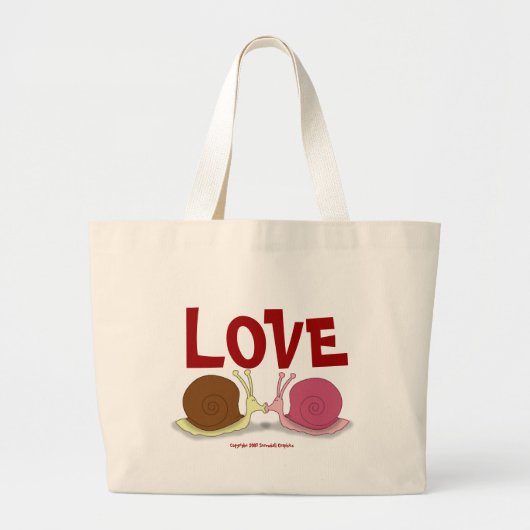 Slakken in Love Bag Grote Tote Bag (Voorkant)