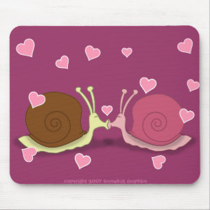 Slakken in Love Mousepad Muismat