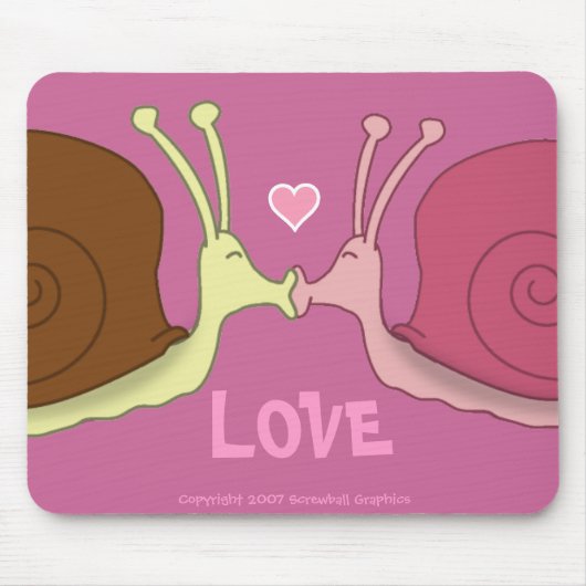 Slakken in Love Mousepad Muismat (Voorkant)