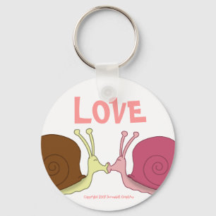 Slakken in Love Sleutelhanger