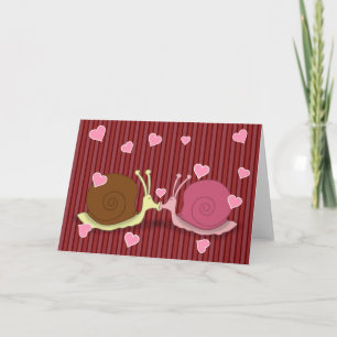 Slakken In Love Wenskaart Kaart
