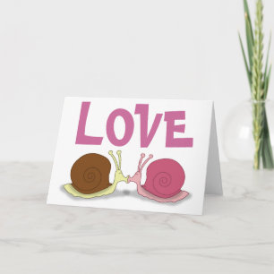 Slakken In Love Wenskaart Kaart